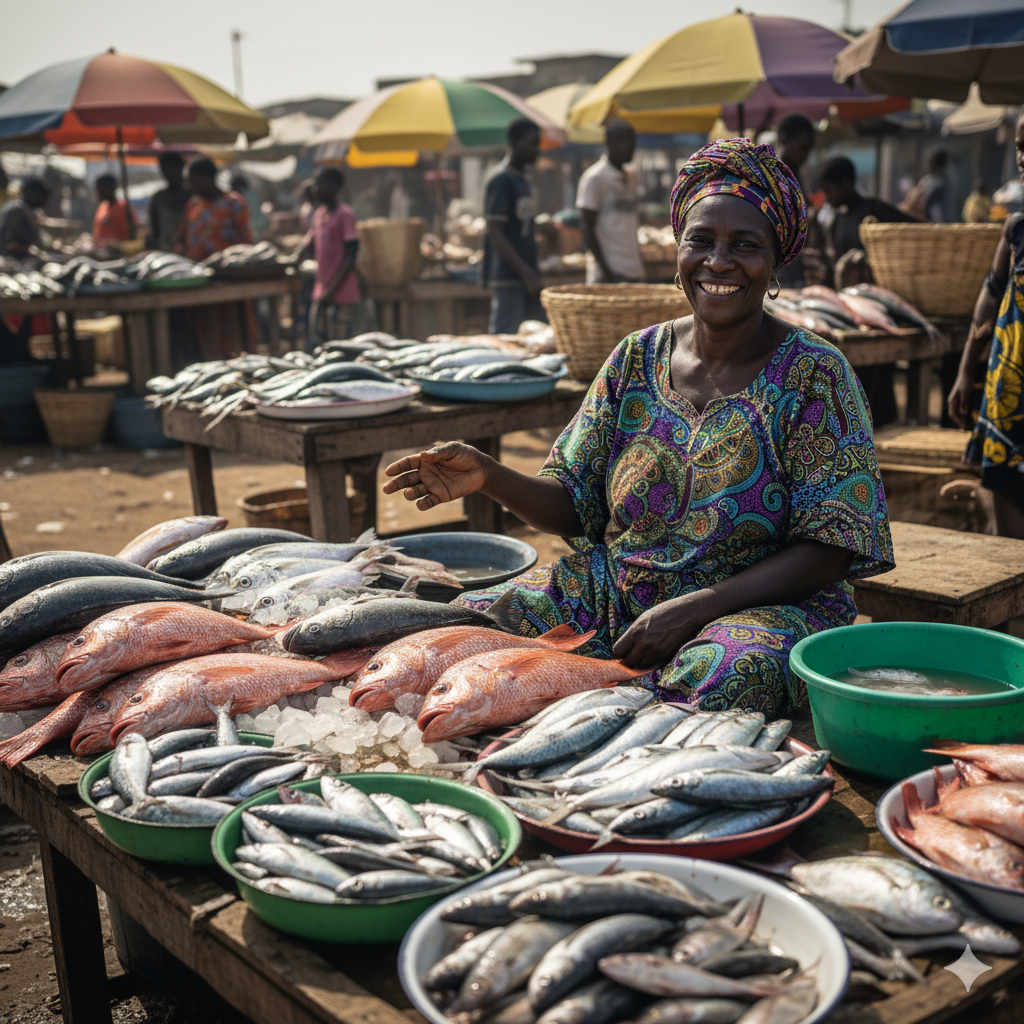 Fischmarkt Conakry Guinea